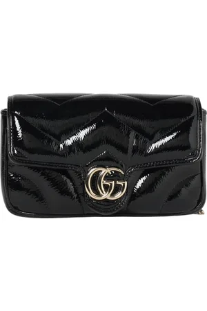 Gucci Tassen, Dames, Zwart, ONE Size, Leer, Zwarte Matelassé Mini Clutch