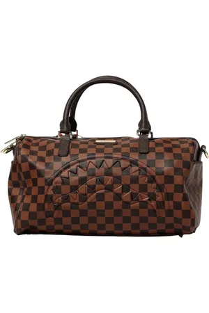 Sprayground Tassen, Dames, Bruin, ONE Size, Leer, Haai Ontwerp Reistas Crossbody