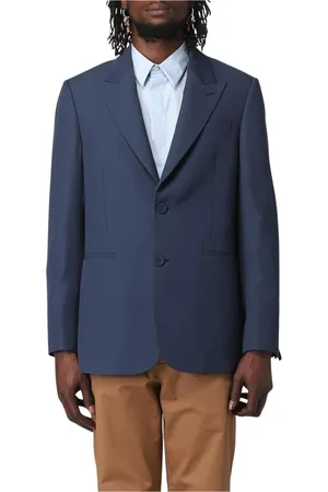Fendi Jassen, Heren, Blauw, M, Wol, Blauwe Wol Maatwerk Blazer