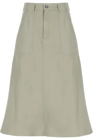 A.P.C. Rokken, Dames, Groen, S, Katoen, Katoenen Rok met Zakken