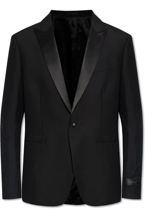 VERSACE Jassen, Heren, Zwart, L, Wol, Wollen blazer