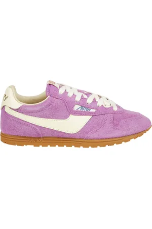 Autry Schoenen, Dames, Roze, 40 EU, Suède, Sneakers van glad en suède met gewatteerde tong