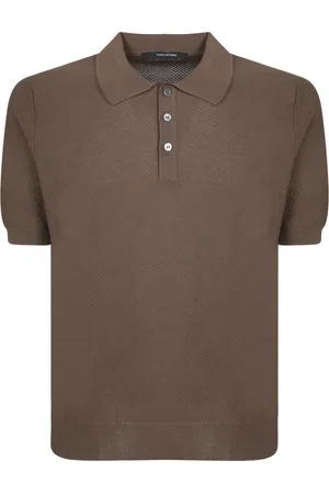 TAGLIATORE Tops, Heren, Bruin, L, Katoen, Herenkleding T-shirts Polo