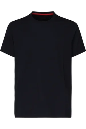 FAY Tops, Heren, Zwart, L, Katoen, Zwarte T-shirts en Polos met Logo