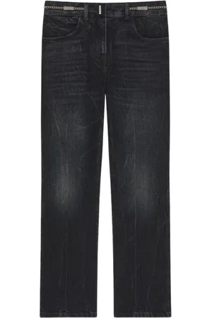 Givenchy Jeans, Dames, Zwart, W25, Katoen, Kettingdetail Jeans