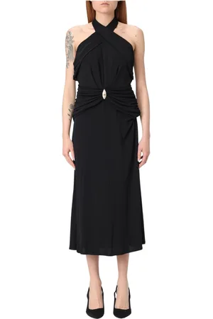 Elisabetta Franchi Kleedjes, Dames, Zwart, M, Elegante Zwarte Jurk Abito
