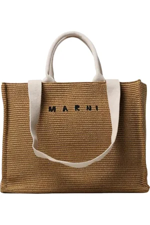 Marni Tassen, Dames, , ONE Size, Geweven Raffia Tote Tas