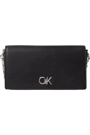 Calvin Klein Tassen, Dames, Zwart, ONE Size, Zwarte Crossbody Tas Stijlvol en Functioneel
