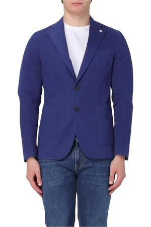Manuel Ritz Jassen, Heren, Blauw, XL, Katoen, Blauwe Elegante Blazer Jas