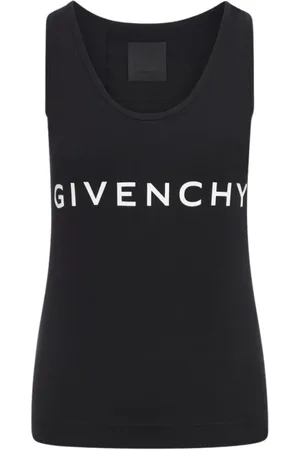 Givenchy Tops, Dames, Zwart, S, Katoen, Logo Tee voor vrouwen