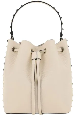 VALENTINO GARAVANI Tassen, Dames, , ONE Size, Leer, Zwarte Rockstud Bucket Tas