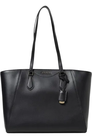 Michael Kors Tassen, Dames, Zwart, ONE Size, Leer, Charm East West Tote Tas Zwart