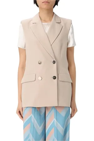 Liu Jo Jassen, Dames, , L, Stijlvol Waistcoat met Klassieke Pasvorm