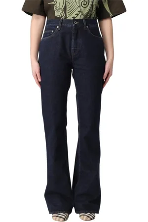 Burberry Jeans, Dames, Blauw, W27, Katoen, Klassieke Flared Jeans