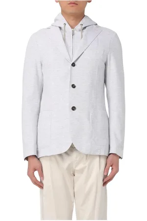 ELEVENTY Jassen, Heren, Grijs, XL, Kasjmier, Kasjmier Blazer in Grijs
