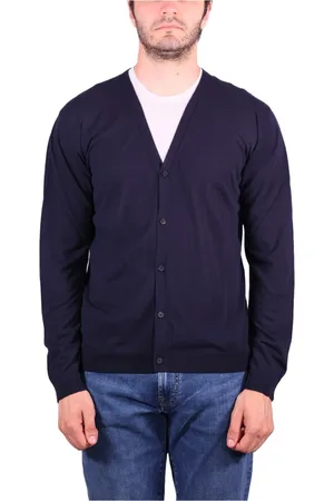 Roberto Collina Truien, Heren, Blauw, XL, Blauwe Sweaters voor Mannen