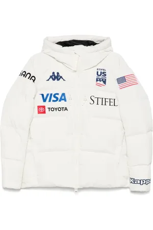 Kappa Sport, Dames, Wit, M, Witte Waterdichte Hoodie met Meerdere Zakken
