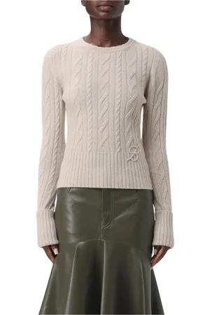 BLUMARINE Truien, Dames, Geel, L, Boter Hue Cashmere Sweater