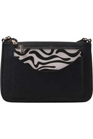 Liu Jo Tassen, Dames, Zwart, ONE Size, Leer, Stijlvolle Zebra Print Crossbody Tas