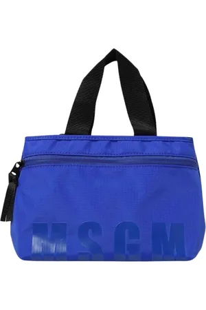 Msgm Tassen, Dames, Blauw, ONE Size, Nylon, Elegante Zwarte Tote Tas