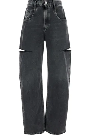 Maison Margiela Jeans, Dames, Zwart, S, Katoen, Zwarte Jeans 5 Zakken Broek