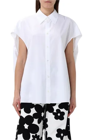Marni Blouses & Shirts, Dames, Wit, S, Katoen, Chique Witte Kraag Shirt