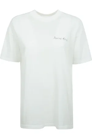 ANINE BING Tops, Dames, Wit, S, Gedrukte Tekst T-shirt