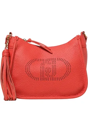 Liu Jo Tassen, Dames, Oranje, ONE Size, Leer, Cut Out Crossbody Tas in Oranje