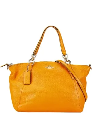 Coach Pre-owned, Dames, Oranje, ONE Size, Leer, Tweedehands leren handtassen