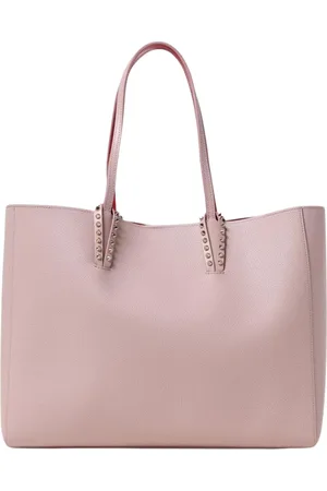 Christian Louboutin Tassen, Dames, Roze, ONE Size, Grijze Spiked Tote Tas
