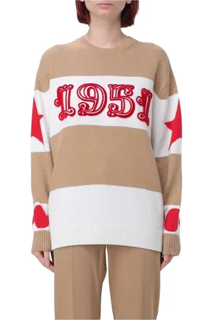 Max Mara Truien, Dames, Veelkleurig, M, Kasjmier, Luxe Kameel Gebreide Pullover Trui
