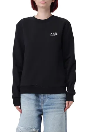 A.P.C. Sweatshirts & Hoodies, Dames, Zwart, L, Katoen, Madame Paris Sweatshirt