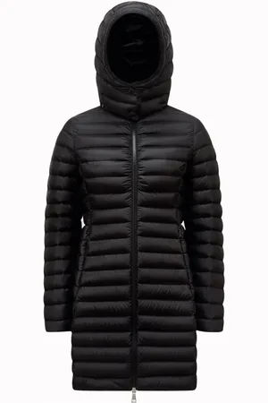 Moncler Mantels, Dames, Zwart, L, Nylon, Igelong Jas
