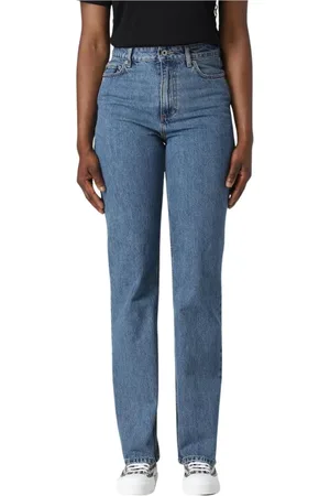 Burberry Jeans, Dames, Blauw, W26, Katoen, Blauwe Straight Leg Jeans