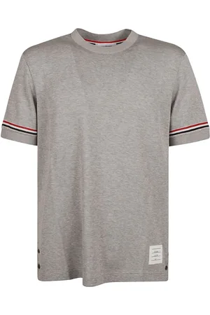 Thom Browne Tops, Heren, Grijs, M, Katoen, Stijlvolle T-shirt voor mannen en vrouwen