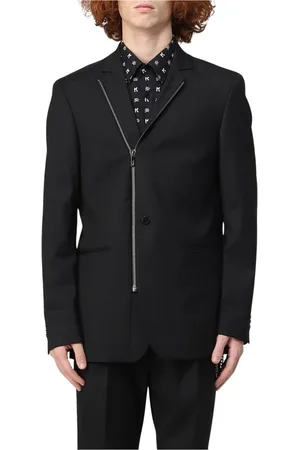 Karl Lagerfeld Jassen, Heren, Zwart, L, Op maat gemaakte single-breasted blazer