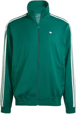 adidas Sweatshirts & Hoodies, Heren, Groen, M, Katoen, Firebird Track Top Groen Grafisch Korte Mouw