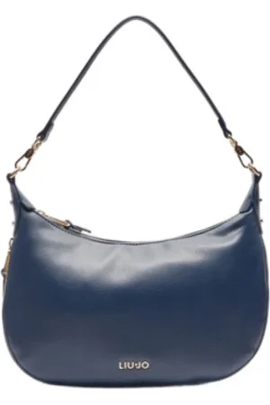 Liu Jo Tassen, Dames, Blauw, ONE Size, Blauwe Schoudertas met Verstelbare Band