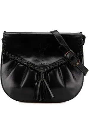 Saint Laurent Pre-owned, Dames, Zwart, ONE Size, Leer, Tweedehands leren schoudertassen