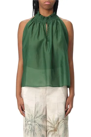 Liu Jo Tops, Dames, Groen, XS, Groene V-hals Top