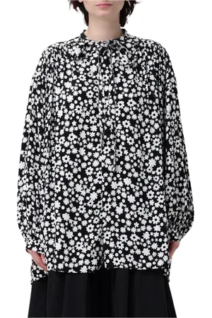 Marni Blouses & Shirts, Dames, Zwart, XS, Bloemenprint Losvallende Blouse