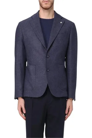 Manuel Ritz Jassen, Heren, Blauw, L, Blauwe Notch Revers Blazer
