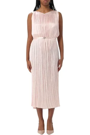 HUGO BOSS Kleedjes, Dames, Roze, S, Stijlvolle Roze Midi Jurk