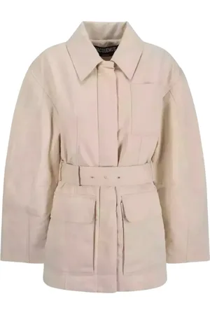 Jacquemus Jassen, Dames, , M, Katoen, Oversized Jas met Brede Riem