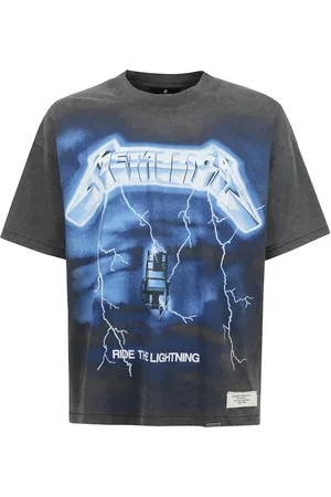 Represent Tops, Heren, Grijs, L, Korte mouwen Metallica T-shirt met logo