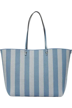 Fendi Tassen, Dames, Veelkleurig, ONE Size, Blauwe Gnawed Tote Schoudertas