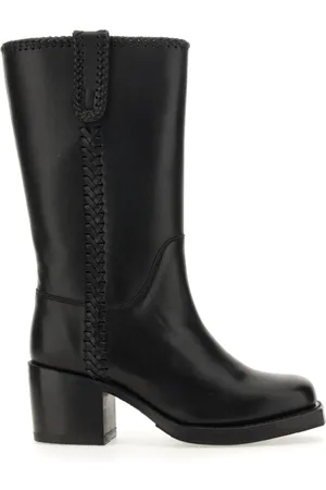 Hereu Schoenen, Dames, Zwart, 37 EU, Leer, Elegante Haklaarzen van Leer