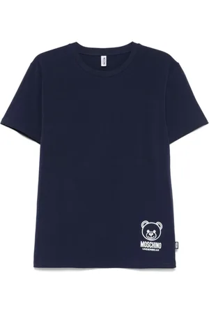 Moschino Tops, Heren, Blauw, XL, Stijlvolle T-shirts en Polos