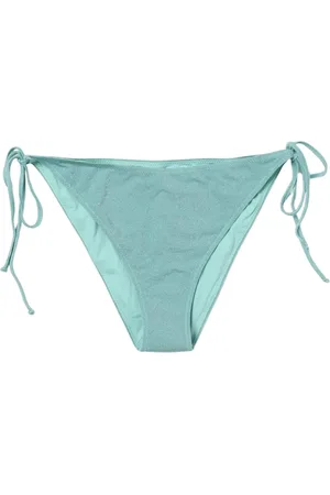 MC2 SAINT BARTH Badkleding, Dames, Blauw, M, Witte Tie Side Bikini Bottoms