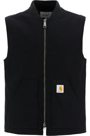 Carhartt Jassen, Heren, Zwart, M, Katoen, Gewatteerd katoenen vest met 3M Thinsulate